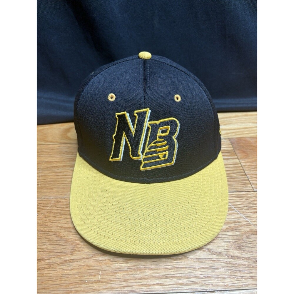 New Britain Bees Men’s Baseball Cap Hat Medium Large OC Sports Black Yellow